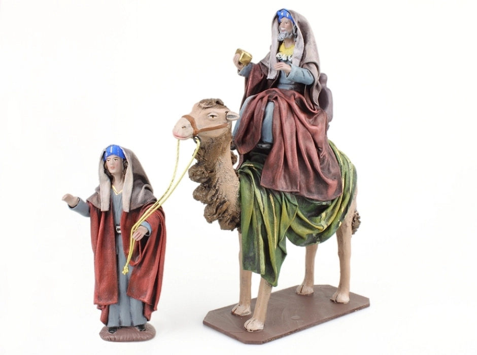 Grupo Reyes Magos en camello 14 cm. (6 piezas)