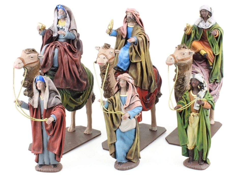 Grupo Reyes Magos en camello 14 cm. (6 piezas) Grupo Reyes Magos en camello 14 cm. (6 piezas)