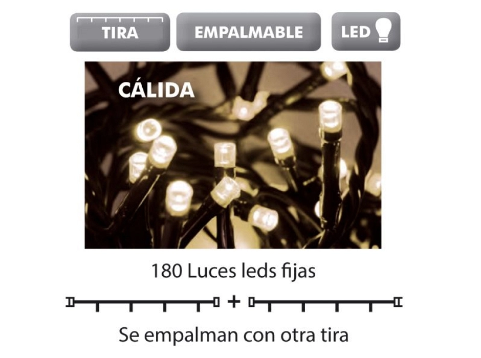 Guirnalda 180 LED empalmables