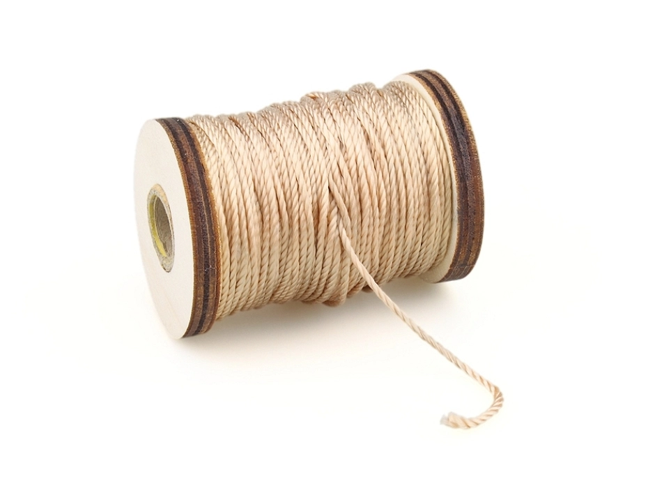 Hilo cordoncillo beige satinado 0,80 mm. (25 m.)