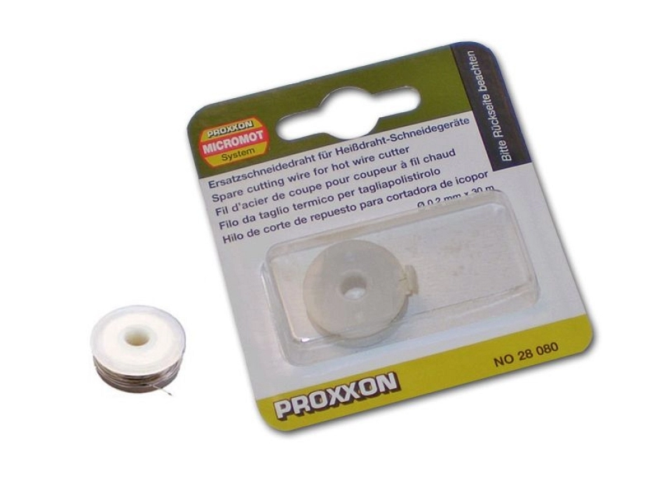 Hilo nicrom para cortadora de porexpán 0,2 mm. x 30 m.