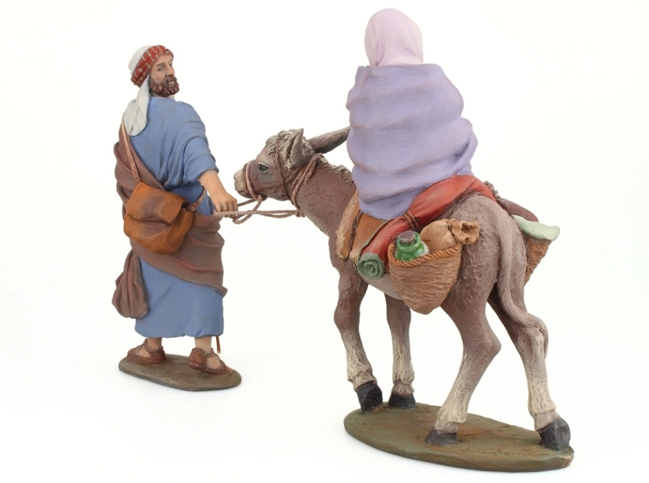Huida a Egipto 15 cm. (2 piezas)