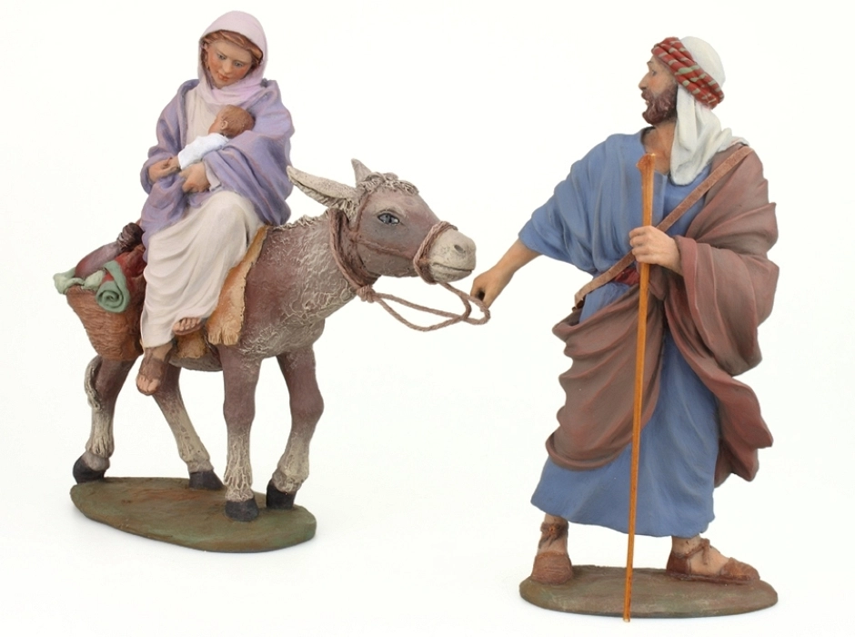 Huida a Egipto 15 cm. (2 piezas)