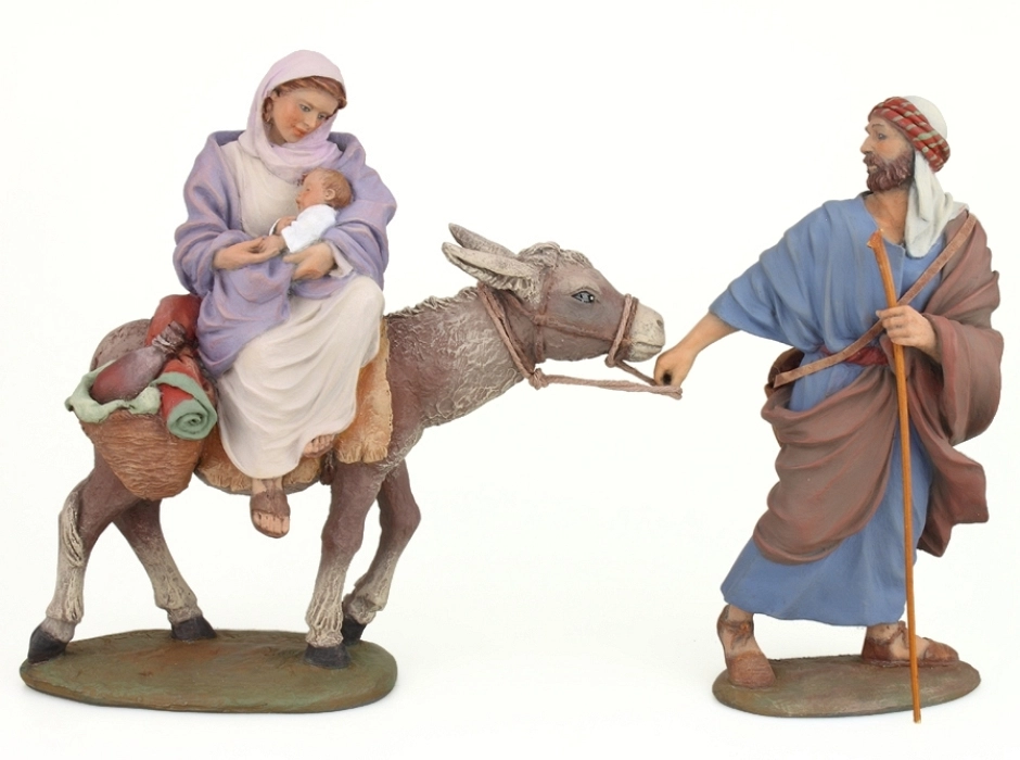 Huida a Egipto 15 cm. (2 piezas)