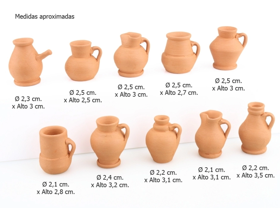 Jarras de barro (10 UNI. surtidas)