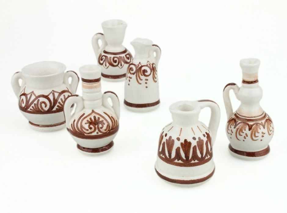 Juego 2 vasijas grandes de fajalauza 4 cm.