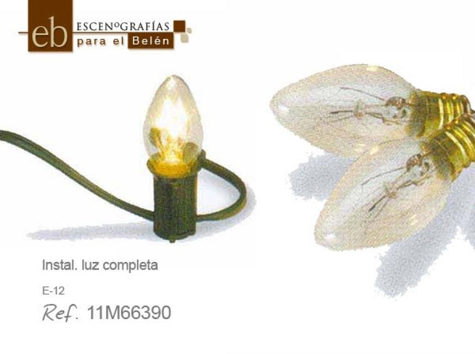 Lámpara blanca con cable 220V.