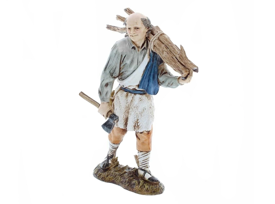 Leñador - pastor con leña 12 cm.
