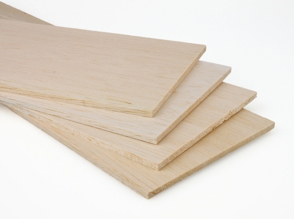 Madera de balsa (Pack 4 planchas largo 33 cm.)