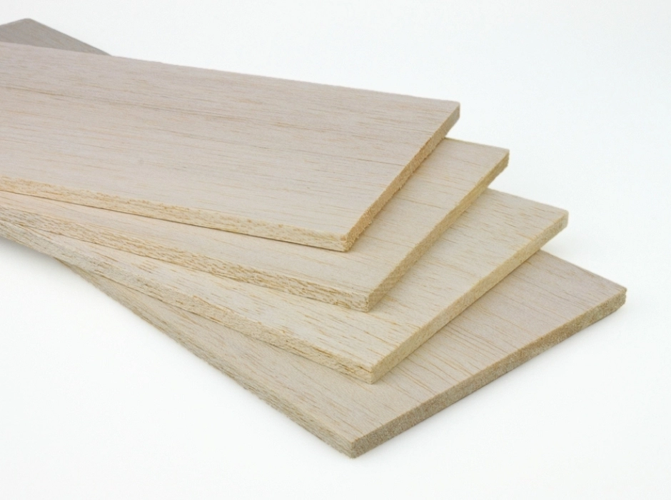 Madera de balsa (Pack 4 planchas largo 33 cm.)