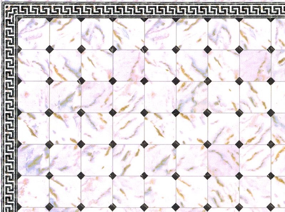 Mosaico de mármol con cenefa Mosaico de mármol con cenefa
