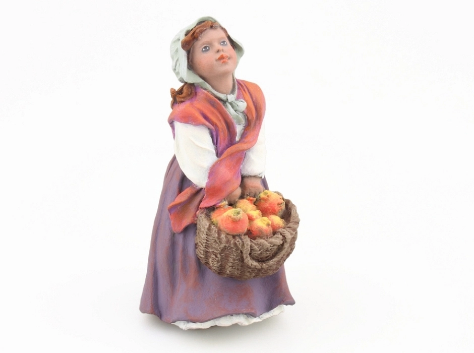 Niña con cesta de granadas 15 cm. Niña con cesta de granadas 15 cm.
