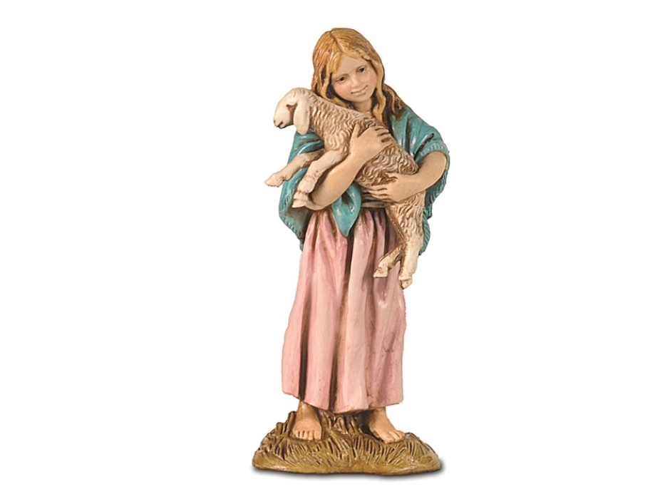 Niña con cordero 12 cm. Niña con cordero 12 cm.
