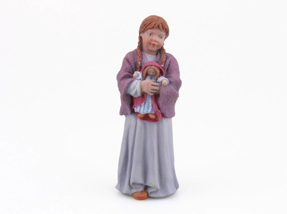 Niña con muñeca 12 cm. Niña con muñeca 12 cm.