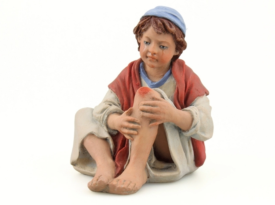 Niño con herida llorando 15-17 cm. Niño con herida llorando 15-17 cm.