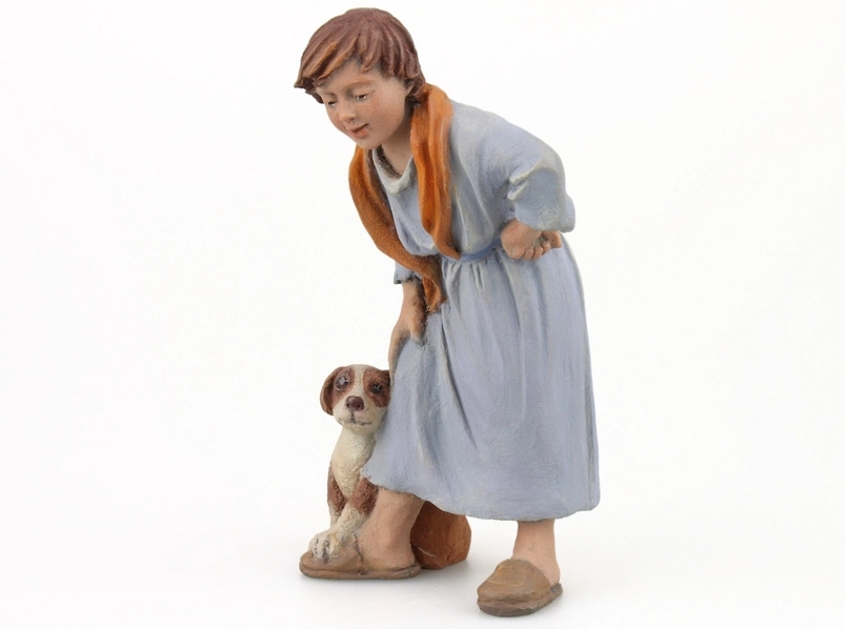 Niño con perro 15-17 cm.