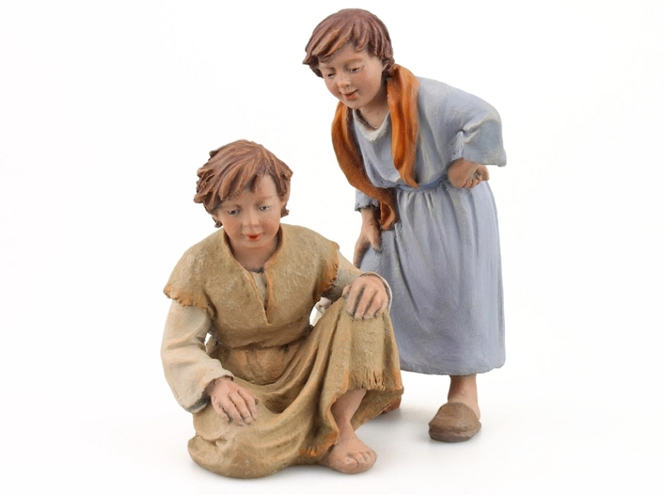Niño con perro 15-17 cm.