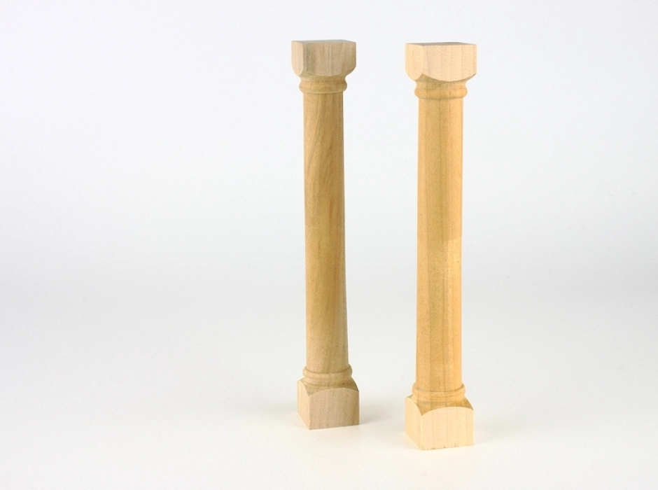 Pack 2 columnas madera torneada 17,5 cm.