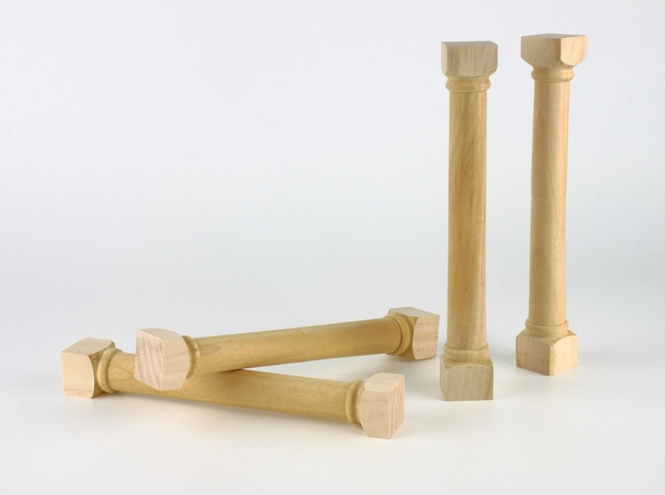 Pack 2 columnas madera torneada 17,5 cm.