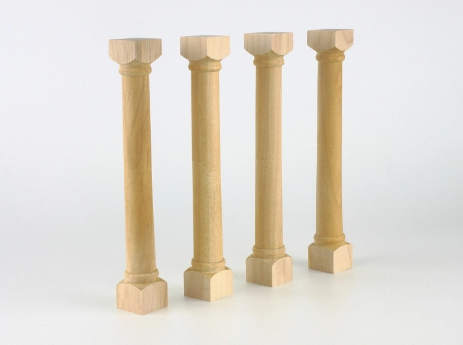 Pack 2 columnas madera torneada 17,5 cm.