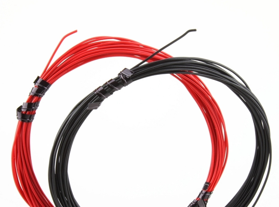 Pack 2 rollos cable fino rojo - negro
