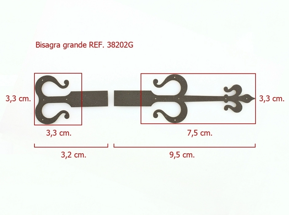 Pack 4 bisagras decorativas nº 1