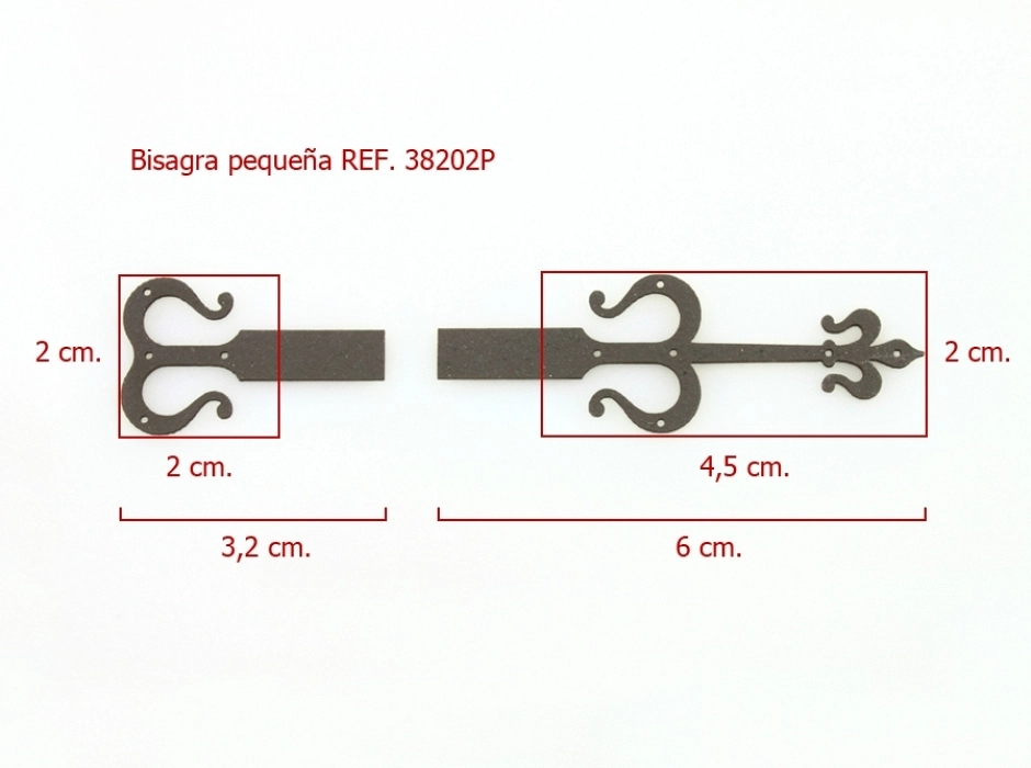 Pack 4 bisagras decorativas nº 1