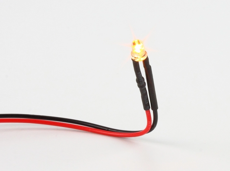 Pack 4 LED amarillo 3mm. 12V.