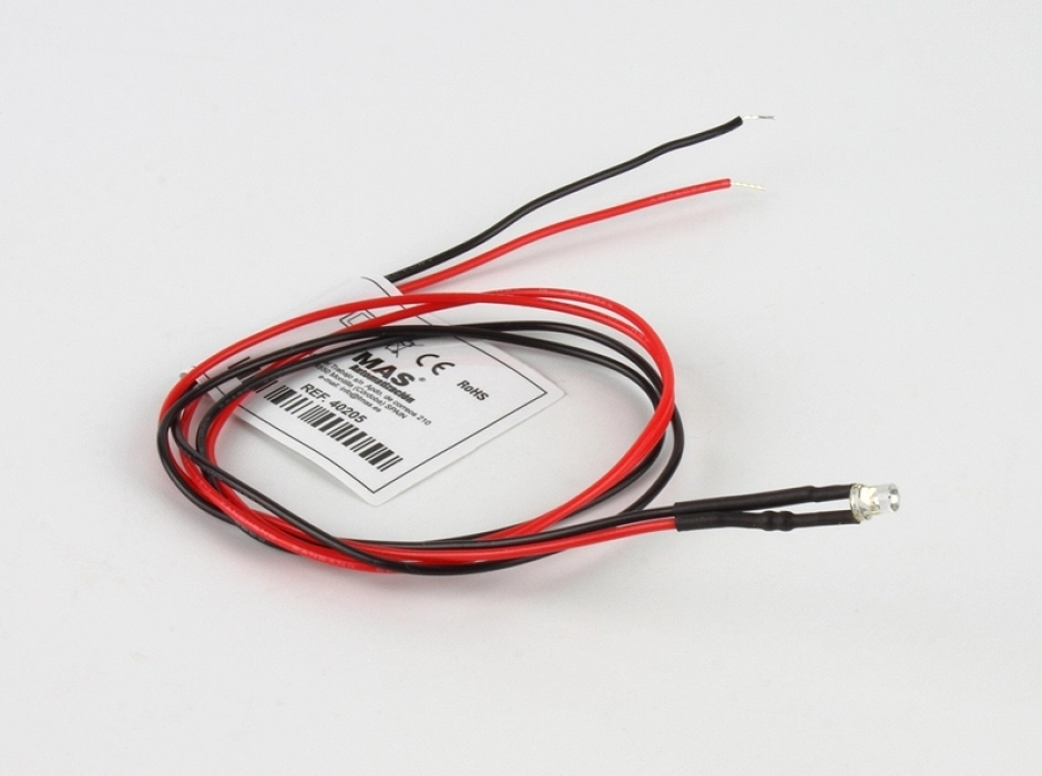 Pack 4 LED amarillo 3mm. 12V.