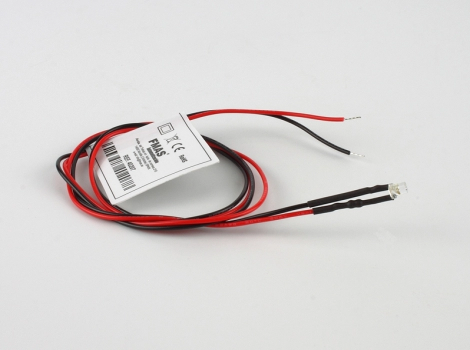Pack 4 LED rojo 3mm. 12V.