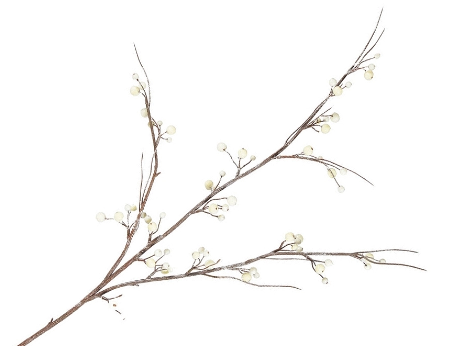 Pack 4 ramas heladas con bayas blancas (1 m.)