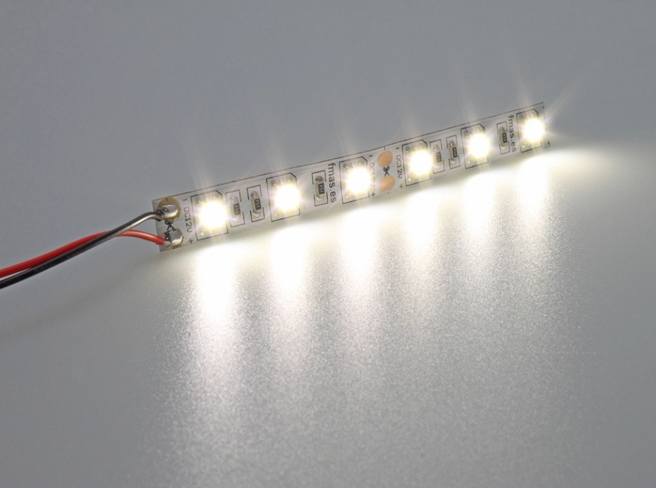 Pack 4 tiras LED (10 cm.) blanco natural 1,44W. 12V.