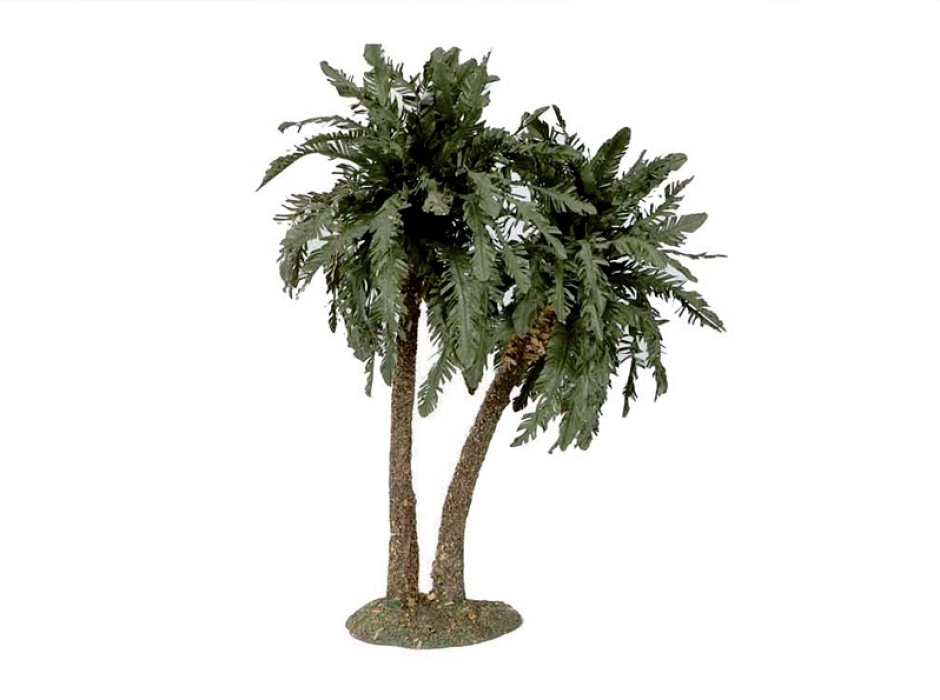 Palmera doble con tronco texturizado 25 cm. Palmera doble con tronco texturizado 25 cm.