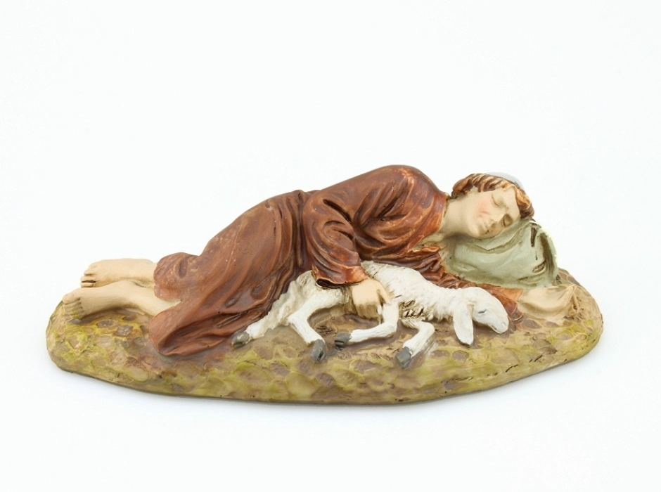 Pastor durmiendo con oveja 12 cm. Pastor durmiendo con oveja 12 cm.