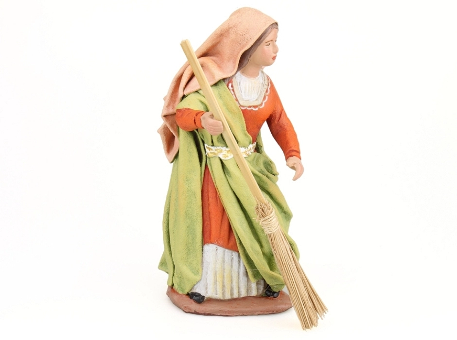 Pastora barriendo 14 cm.