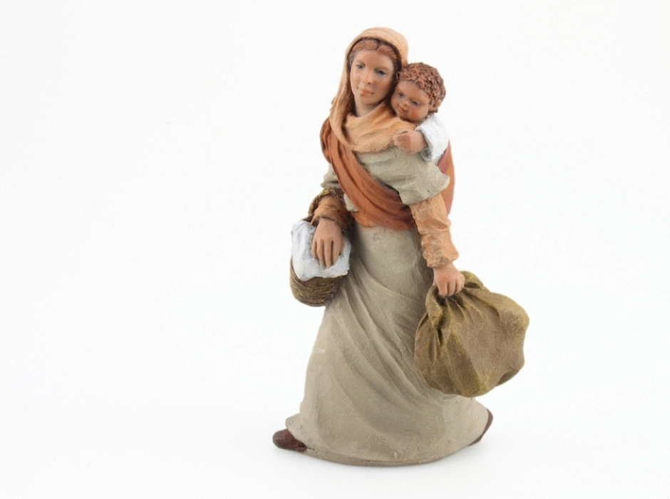 Pastora con niño 12 cm.