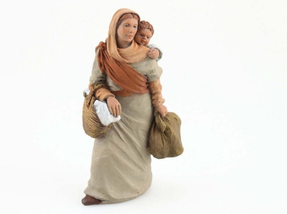 Pastora con niño 12 cm. Pastora con niño 12 cm.