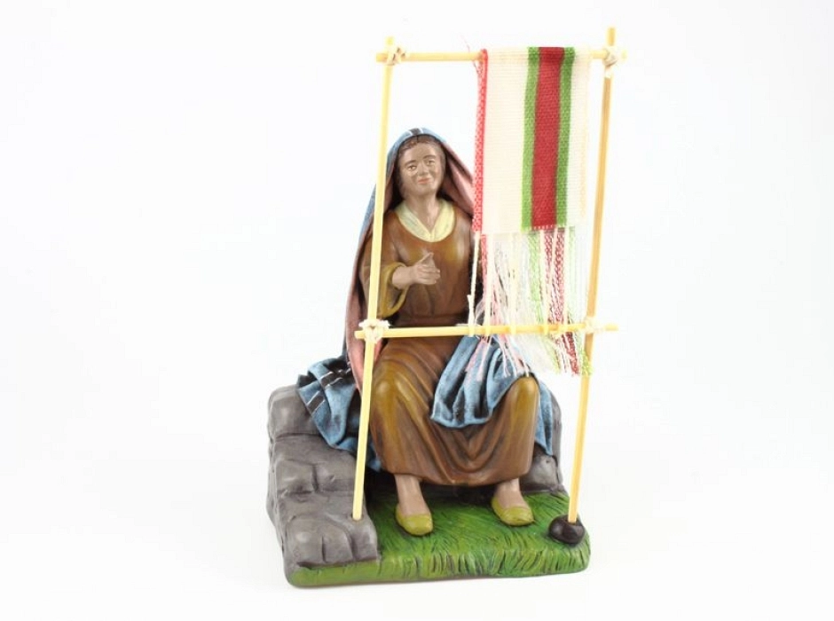Pastora tejiendo 21 cm.