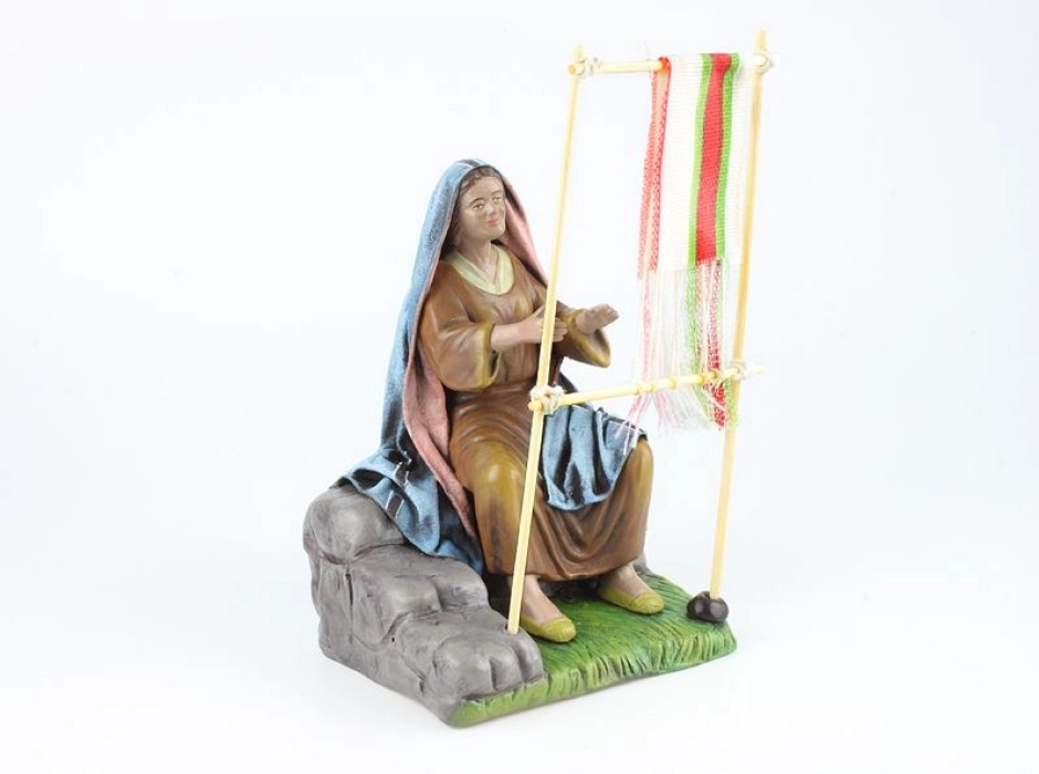 Pastora tejiendo 21 cm.