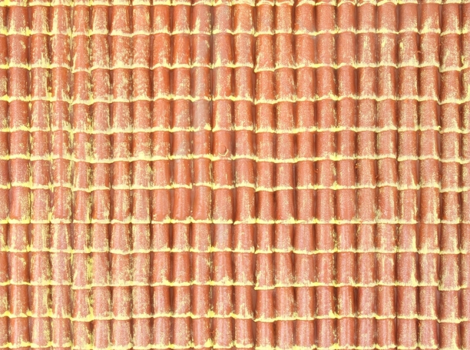 Plancha de tejas plástico rígido (34 x 25 cm.)