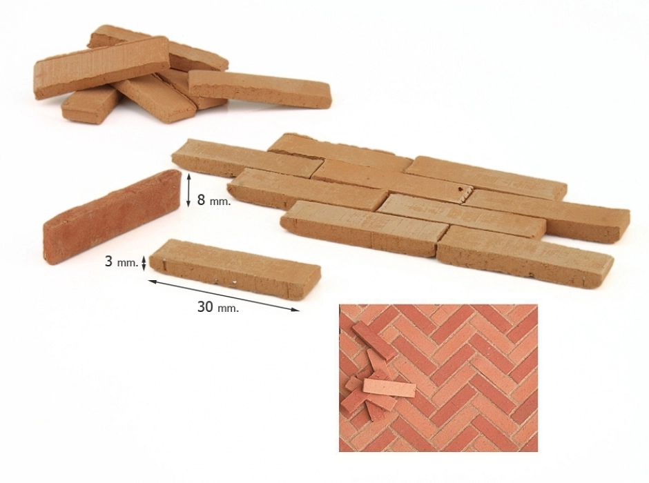 Plaquetas de ladrillo (100 UNI.)