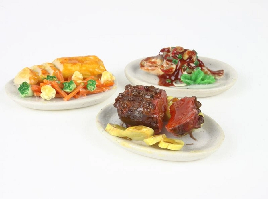 Plato ovalado con comida