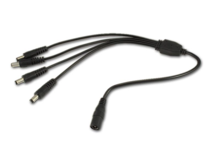 Prolongador 4 vías Jack 2.1 x 5.5 mm. 12V. CC.