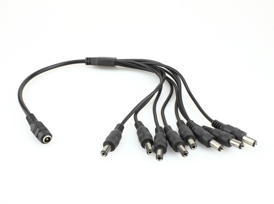 Prolongador 8 vías Jack 5.5×2.1 mm. 12V. CC.