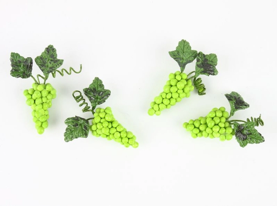 Racimos de uvas con hojas 2 cm. (Bolsa 2 UNI.)
