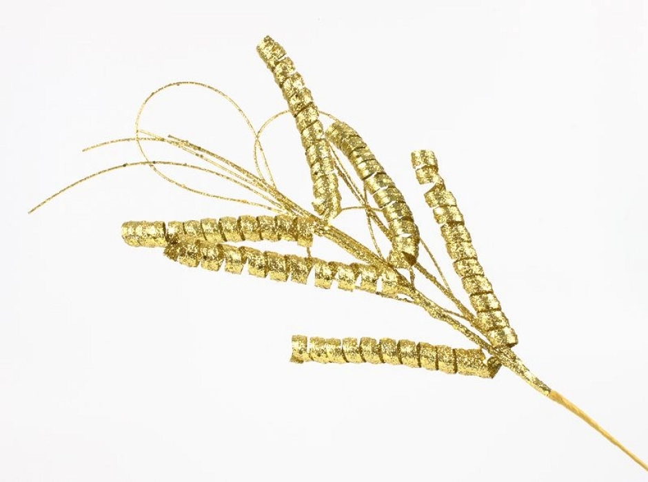 Ramillete con espirales oro