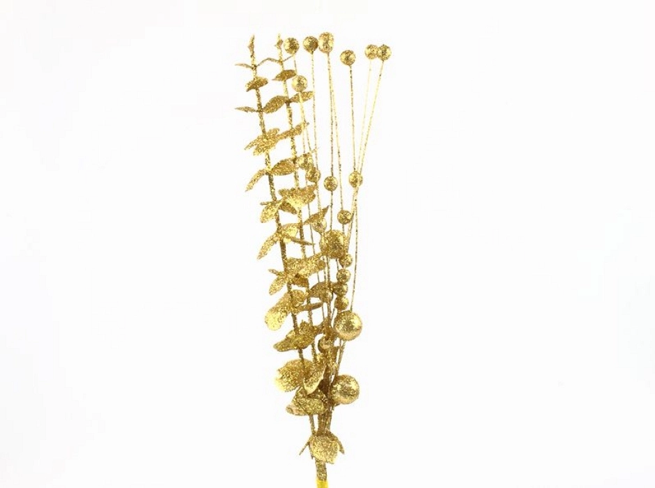 Ramillete escarchado oro