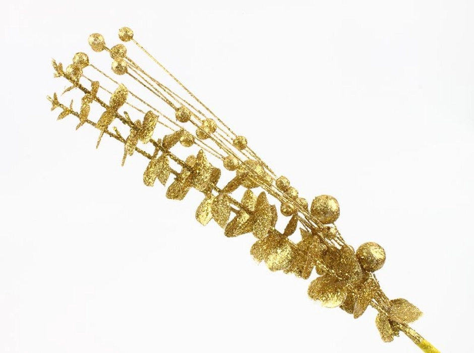 Ramillete escarchado oro