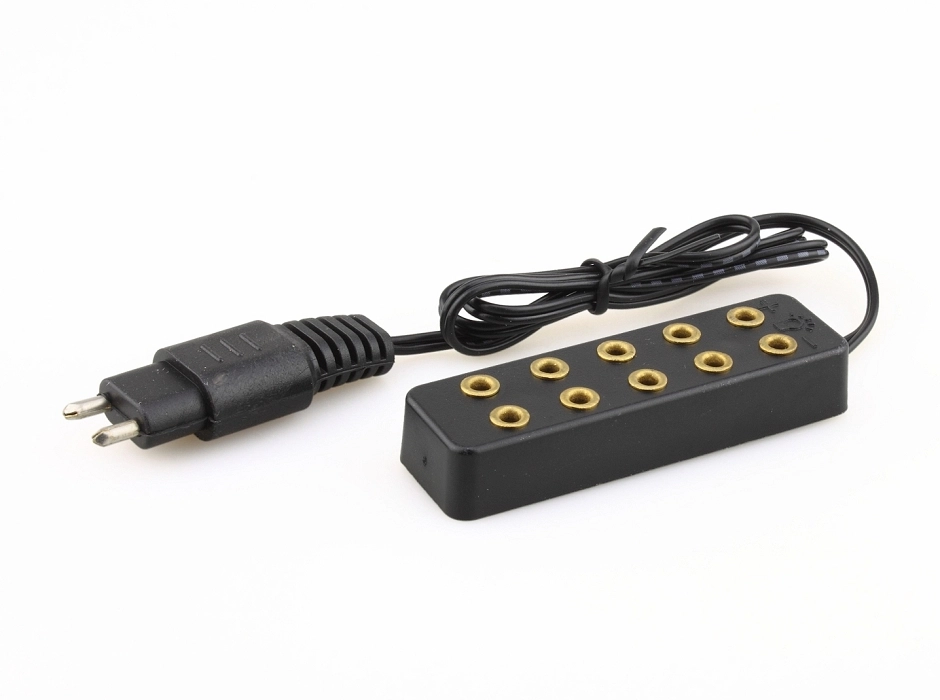 Regleta 5 conexiones con clavija termosellada 3,5V.