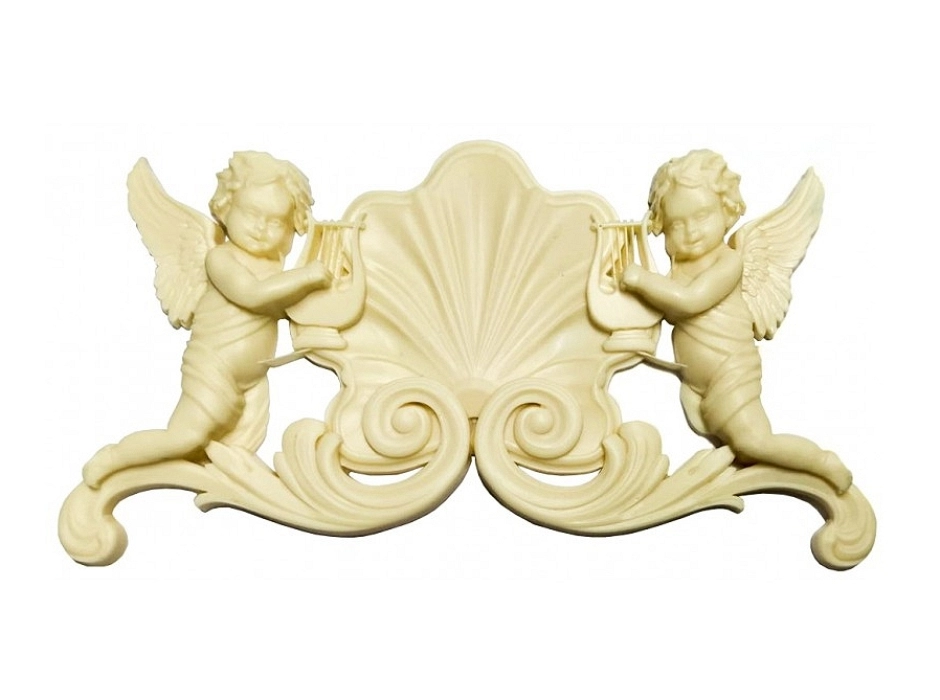 Relieve filigrana con ángeles (13 x 6,5 cm.)